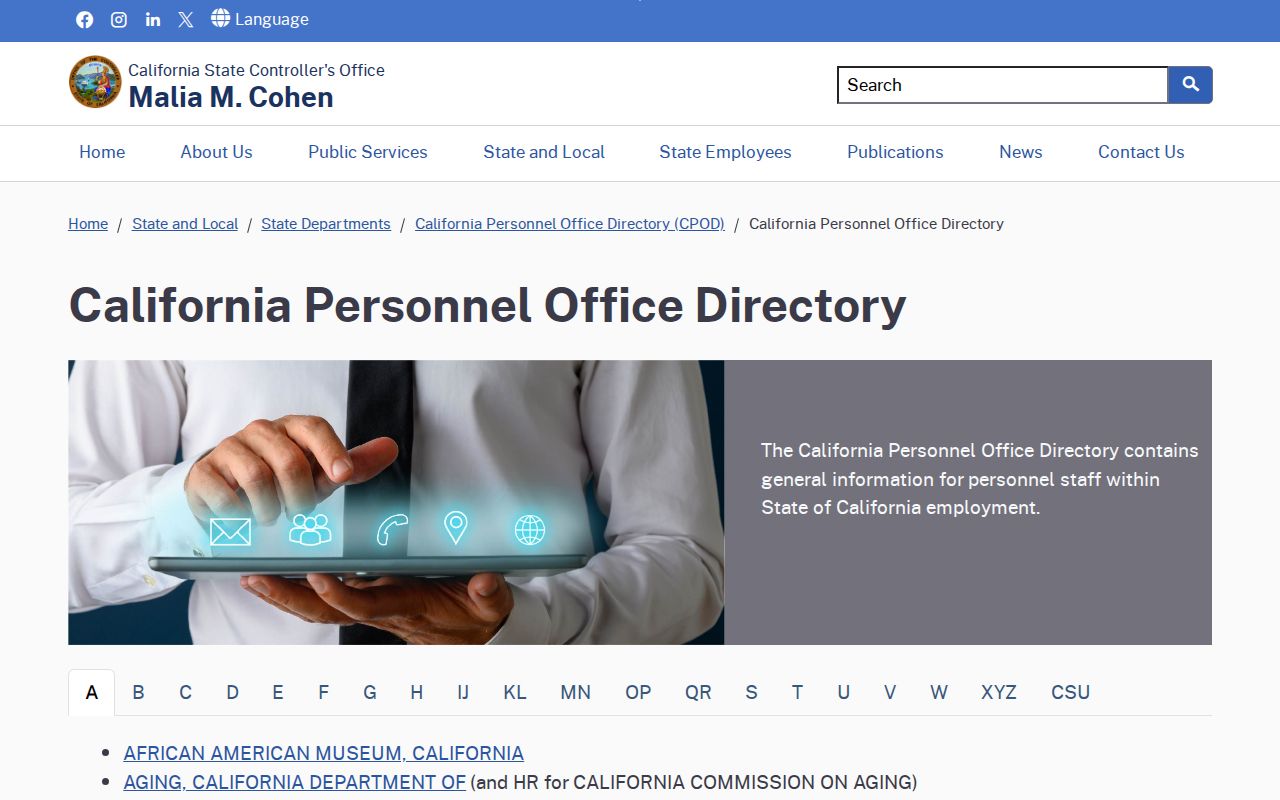 Fresno County people directories California personnel office directory