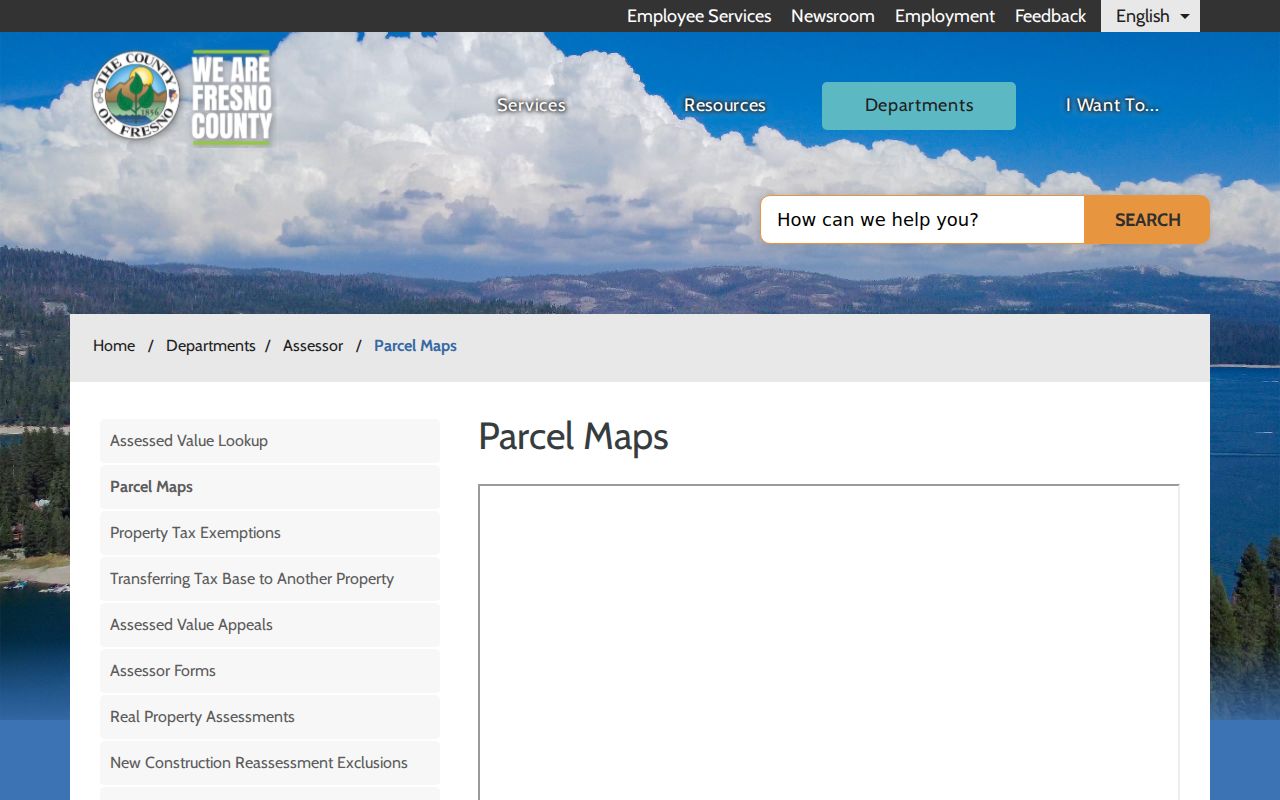 Fresno County public records parcel maps page